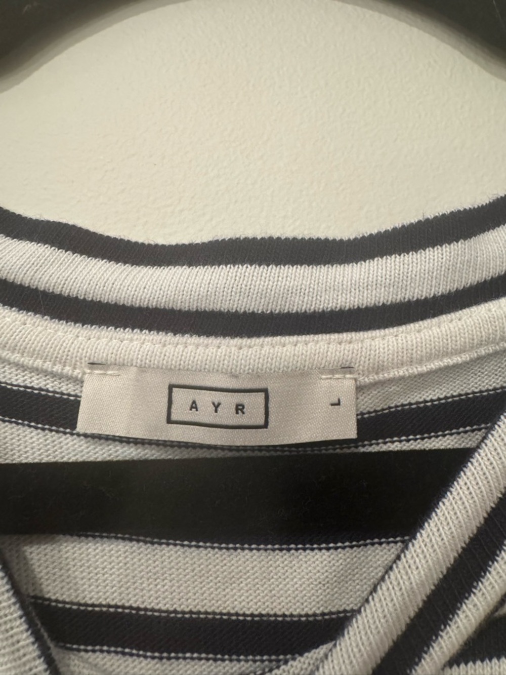 AYR Black & White Striped Midi T-Shirt Dress - Picture 2 of 2